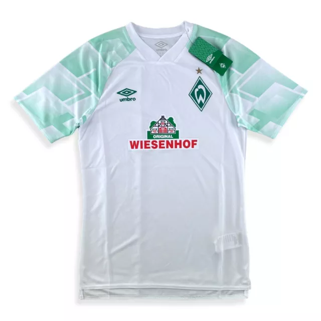 Werder Bremen Trikot Gr. S M L XL 2020-21 Away Shirt Umbro weiß Wiesenhof