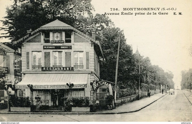 9501 cpa 95 Montmorency - avenue Emile prise de la Gare