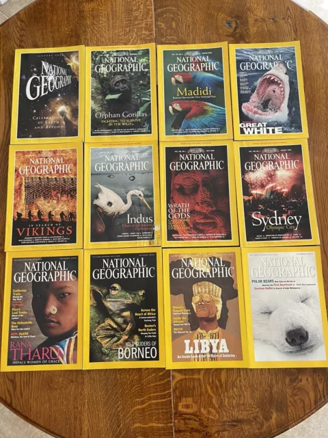 National Geographic Magazines - Complete Year 2000, Millennium - 12 Issues