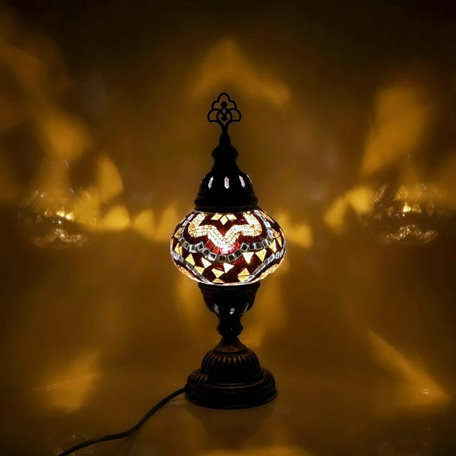 Lampada a mosaico in stile marocchino turco Tavolo da comodino Tiffany Lampada
