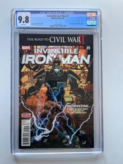 Invincible Iron Man #9 1st Full Riri Williams ( Marvel 2016 ) CGC 9.8