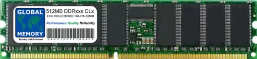 512MB DDR 266/333/400MHz 184-PIN ECC Enregistré Rdimm Serveur / Station RAM