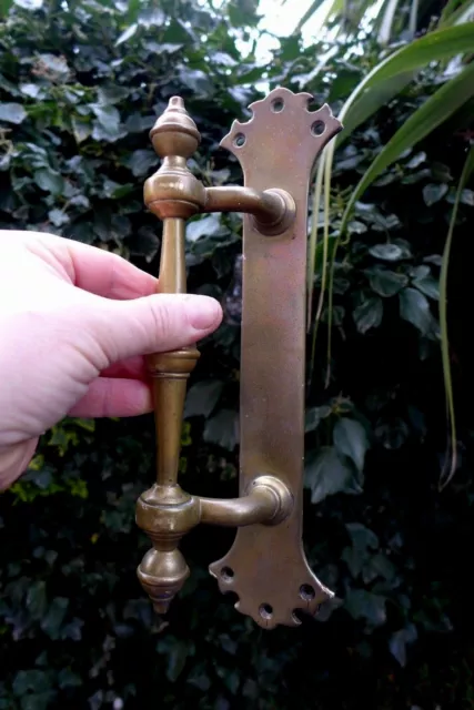 Vintage solid brass decorative pull door handle project replacement 30-06