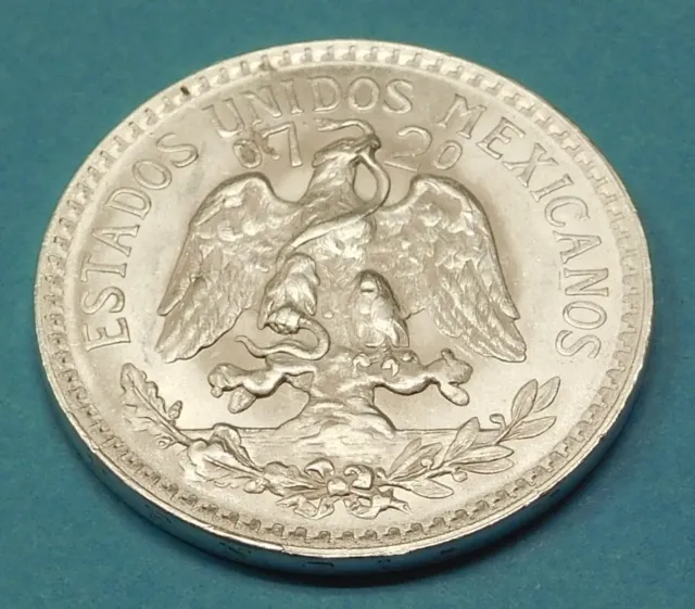 1943 Mexico 50 Centavos Silver Brilliant Uncirculated