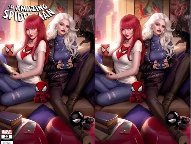 Amazing Spiderman #23 Virgin Set (2) Diaz Black Cat & Mj Preorder Apr Nm