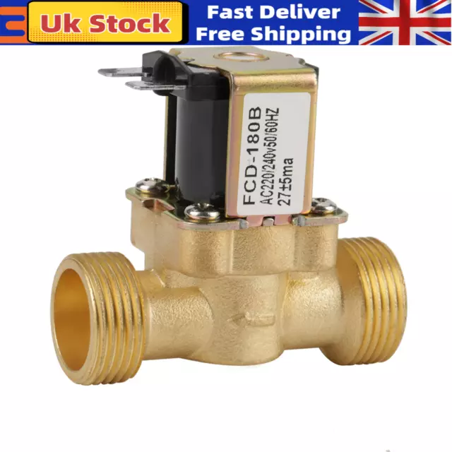 G3/4 2 Way Brass Water Inlet Electric Solenoid Valve AC 220V FCD‑180B