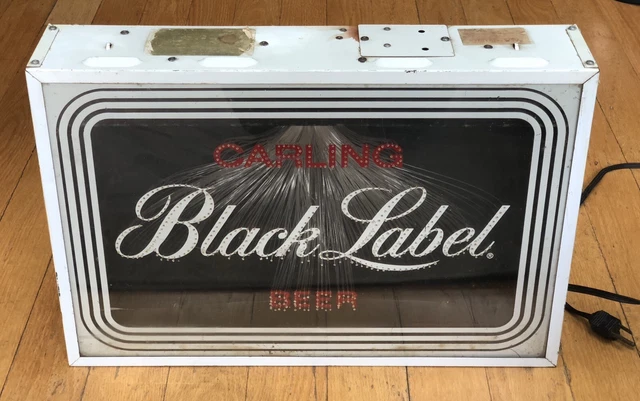 Carling Black Label Fiber Optic Beer Light 1973 Sign Working Condition
