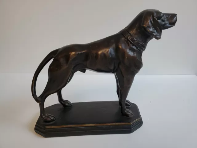 Standing Hound Dog Statue Small 7" "Bronze" Resin Sculpture Animal hunting gift