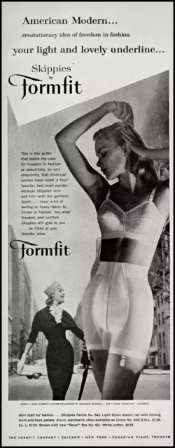 Vintage advertising print ad FASHION Formfit Dress-sized Girdle Undercover  dress