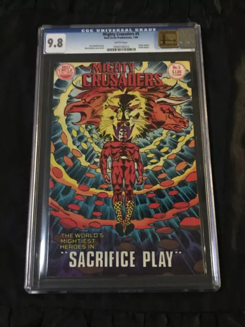 GREAT COVER 1983 Mighty Crusaders #5 CGC 9.8 NM/M WHITE Pgs Red Circle/Archie
