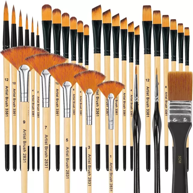 Lot de 6 pinceaux pour peinture maquette restauration retouche personnages  neuf