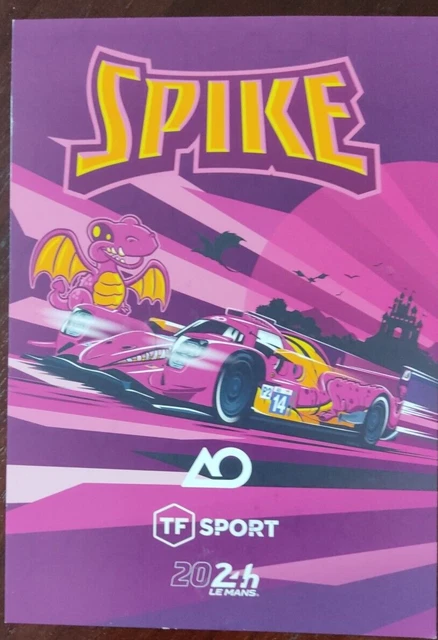 CARTE CARD 24H HEURES du Mans 2024 AO BY TF SPORT SPIKE N°14 dédicacée