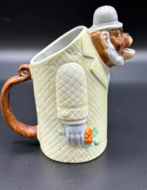 Antique Schafer & Vater Whimsical Porcelain Monkey Milk Pitcher