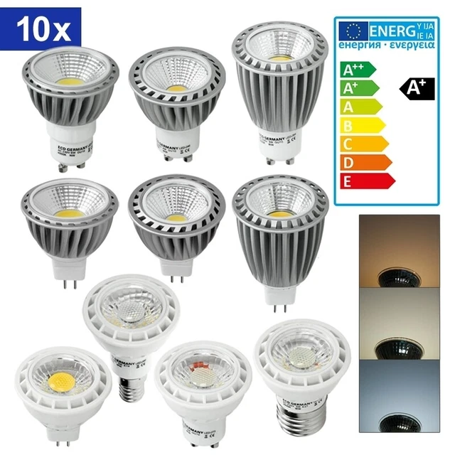 10er LED GU10 MR16 E14 E27 SMD LED Lampe Birne Leuchte Licht Spot 3W/4W/5W/6W/9W