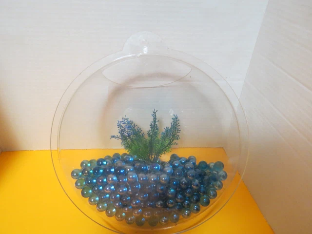 Hanging Wall Mounted Fish Bowl Betta Tank Aquarium Wall Decor Plant Fish Bubble 6