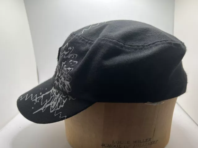 Luxury Diva Black Cadet Hat Baseball Cap Adjustable One Size 3