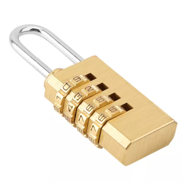Luggage Padlock Resettable Digital Lock Mini 4 Digits Number Password Copper OBF