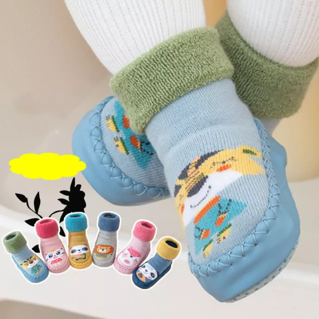 Kids Baby Boys Toddler Anti-slip Slippers Socks Girls Cotton Winter Boot Shoes