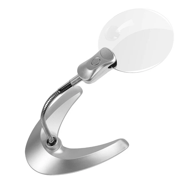 Lupe, Led Lupe Tischklemme, 1,85X 4X Led Lupe Lampe, Dimmbare Lupe zum Lesen