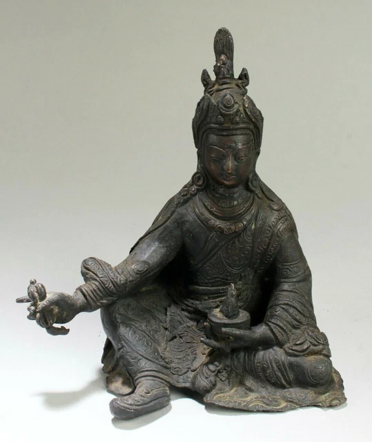 Antique Chinese Bronze Bodhisattva Statue