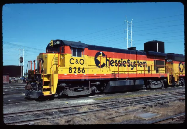 Original Rail Slide - CO Chesapeake & Ohio Chessie 8286 Newport News VA 5-1984
