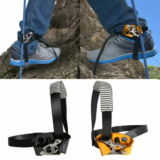 Right/Left Foot Ascender Riser for 8-13mm Rope Rock Climbing Outdoor Safety Gear