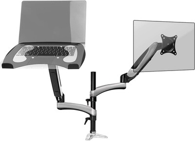 Grigio Salvaspazio Compatibile con MacBook/iPad/HP/Microsoft e Altri Laptop OMOTON Supporto Verticale per Laptop Doppio Deposito in Alluminio per Computer e Tablet 