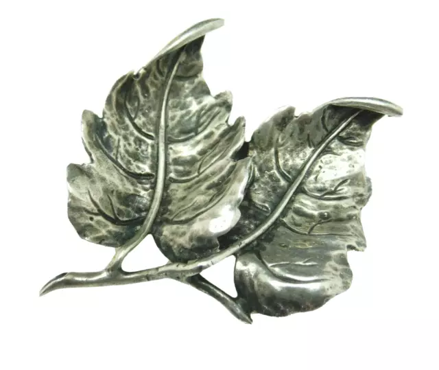 Vintage Danecraft 925 Sterling Silver Leaf Brooch Pin