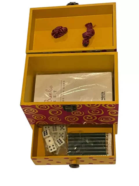 Southern Living At Home Hand Painted Bunco Box Retired 40540 Dice Pencils Pad