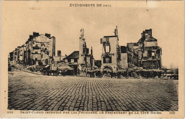 CPA ST-CLOUD Restaurant de la Tete Noire MILITARY WAR 1870 (50157)