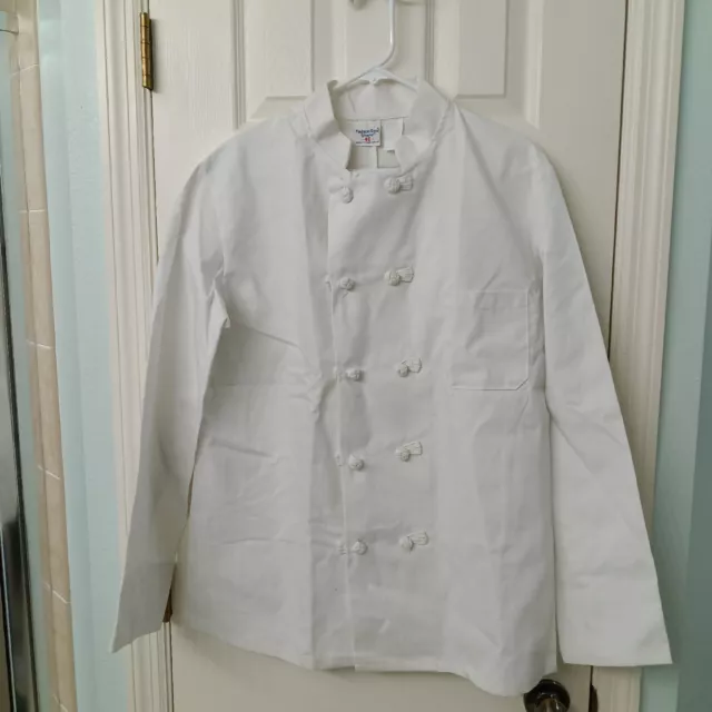 FASHION SEAL Grand Master Chef Coat. 10 Knot Button Structured Collar, White, 40