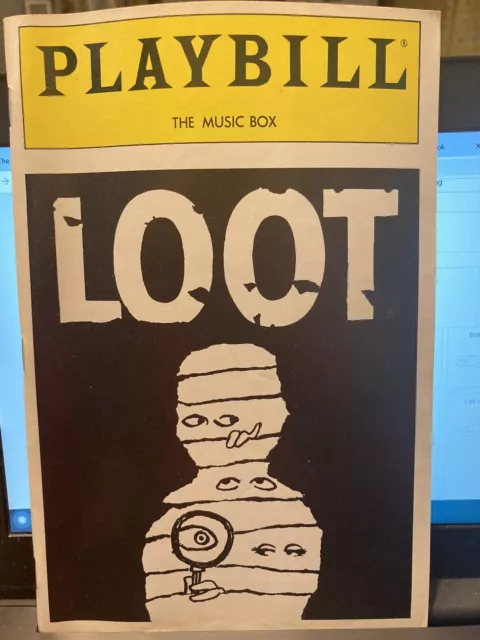 Playbill for Loot, opening night Apr. 7, 1986, Alec Baldwin