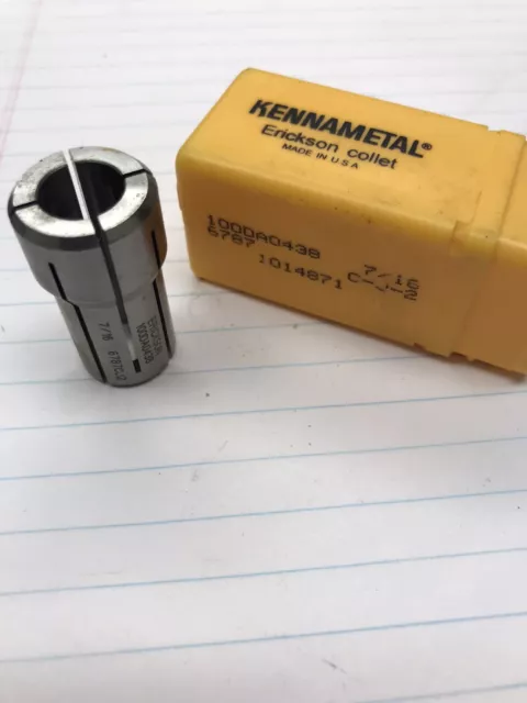 1 pc.  DA100 x 7/16 ERICKSON/KENNAMETAL COLLET. USA  (loc stk)
