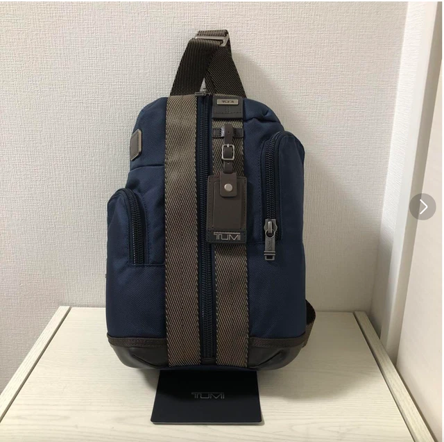 TUMI Alpha Bravo Monterey Sling Bag 222318 Ballistic Nylon Navy Blue New Japan