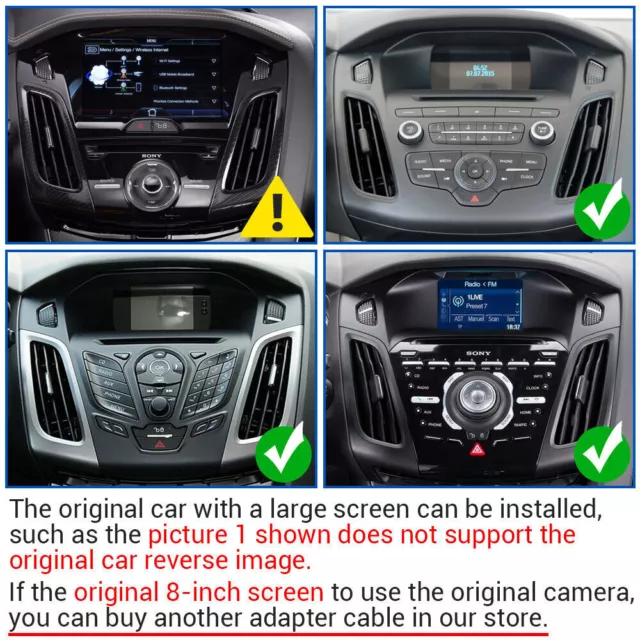 For Ford Focus 2012-2018 32GB Car Carplay Radio Stereo Android 12 GPS +Cam 3