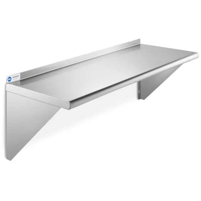 NSF Stainless Steel 12" x 36" Commercial Kitchen Wall Shelf Restaurant Shelving