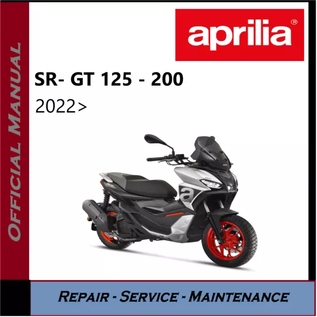 Aprilia SR125 GT125  SR200 GT200 SR 125  Workshop Service Repair Manual USB