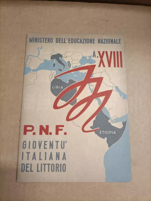 Pagella - Ministero Dell'Educazione Nazionale - P.N.F. - XIX