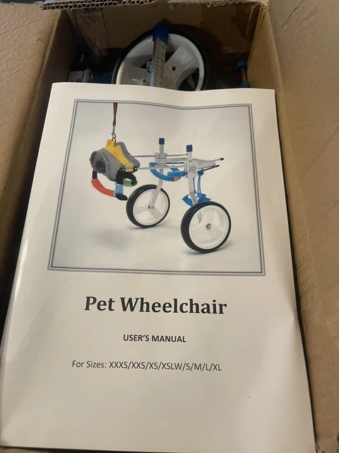 Adjustable Dog Cart Wheelchair, Foldable Dog Wheelchair for Back Legs XS pw-ff-x