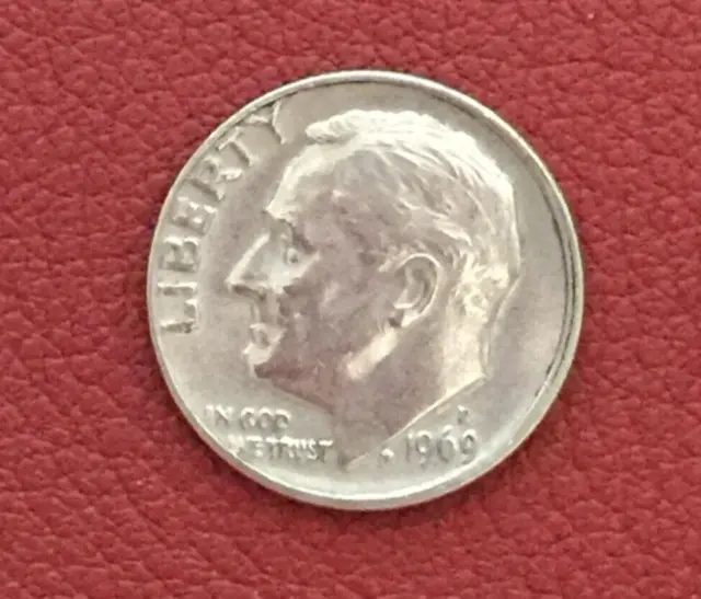 1969 D  Roosevelt Dime - Actual coin - Free shipping.