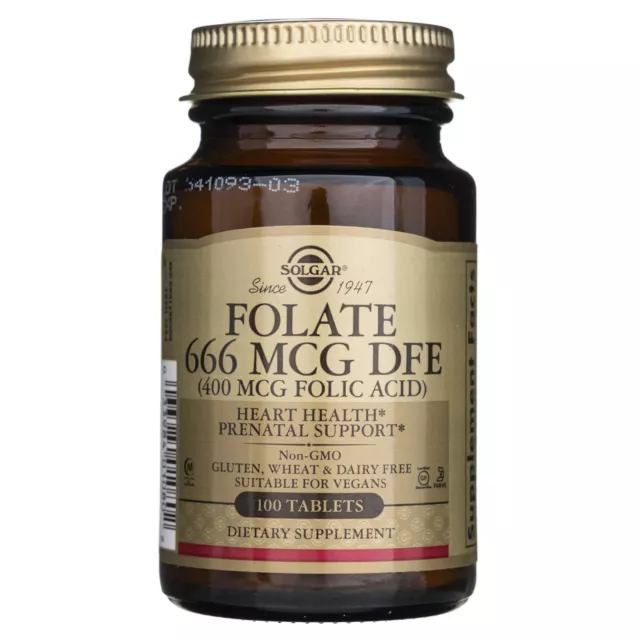Solgar Folate 400 mcg (Folic acid) 100 tablets