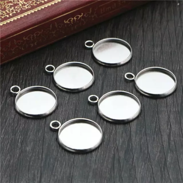 CABOCHON BEZEL BLANK BASE DIY EARRINGS NECKLACE BRACELET GLASS 12mm AUSSIE STOCK 2