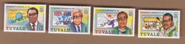 1998 Tuvalu Independence, SG 817/20, Set 4, MUH, Specimen