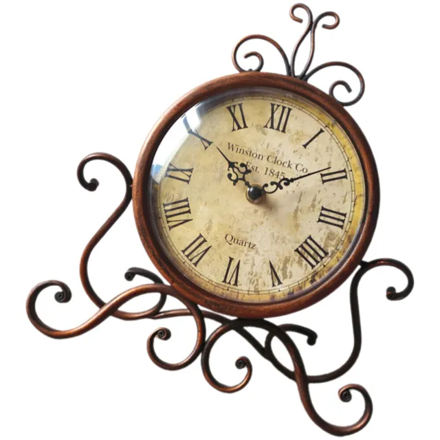 Iron Case Home Decoration Clocks for Living Room Mantelpiece