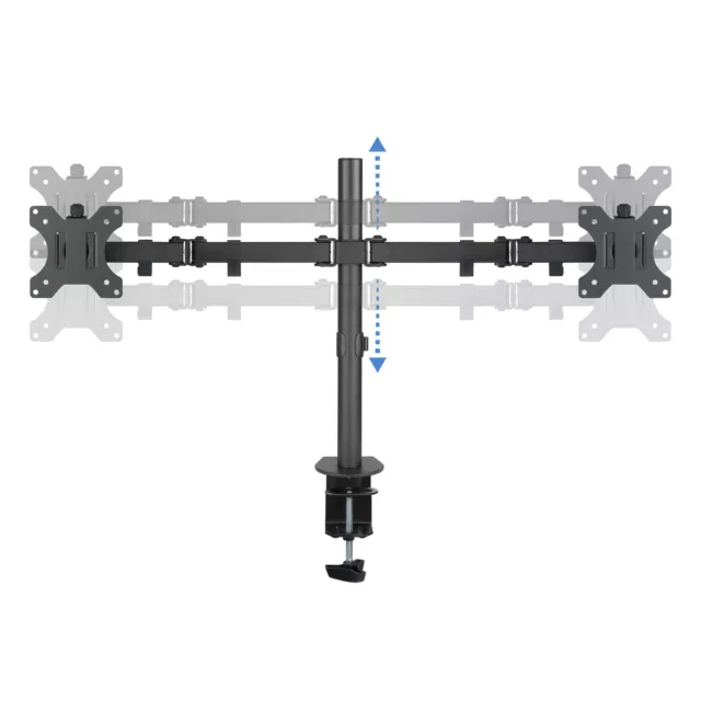 Soporte para dos Pantallas o Monitores LCD LED ajustable mesa 13" - 32" Tooq 2 3