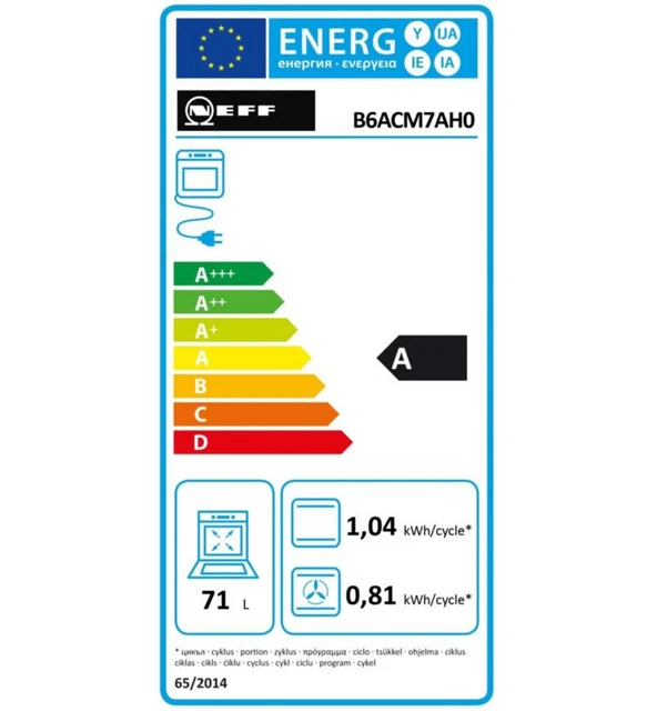 Neff Four intégrable multifonction 71l 60cm a pyrolyse inox 2
