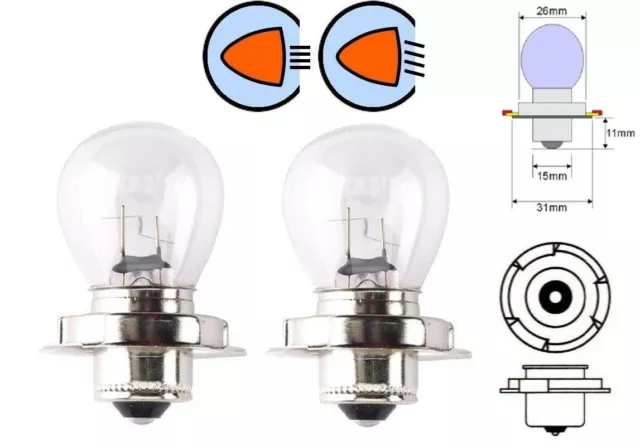 2x 12V 25W P26S GLÜHBIRNE MOTORRAD MOPED ZÜNDAPP KREIDLER HERCULES GLÜHLAMPE