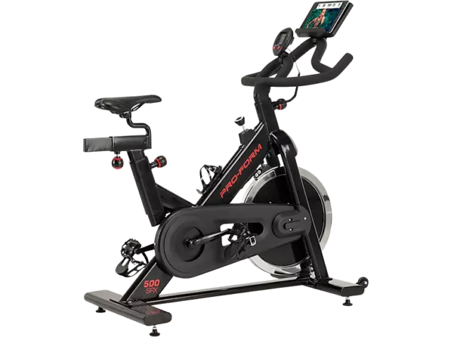 Bicicleta estática ProForm500 SPX,Hasta 115kg,Pantalla LCD,Volante de 18kg,Negro