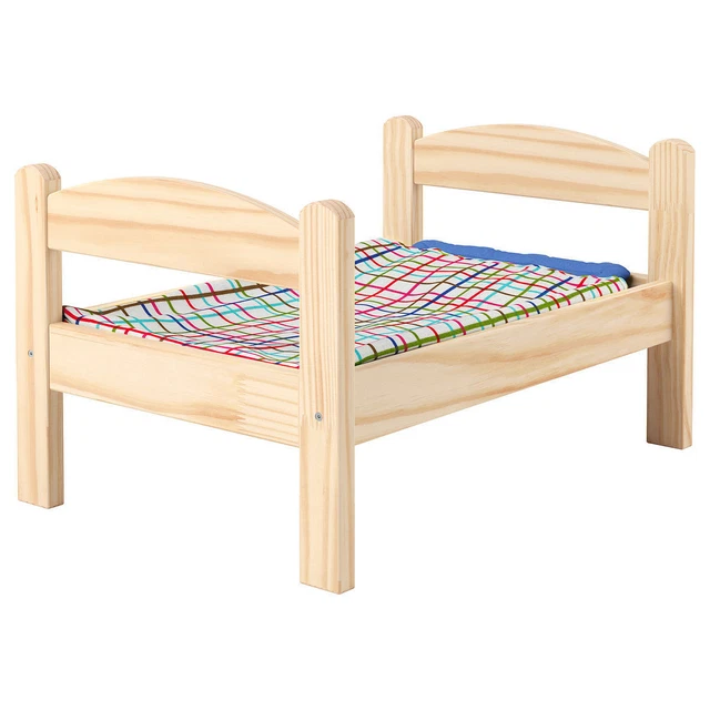IKEA DUKTIG doll's bed with bedlinen set multicolour