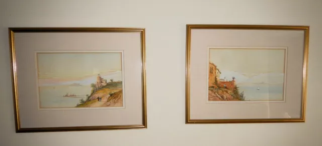 Antique Pair of early 20th century Watercolours